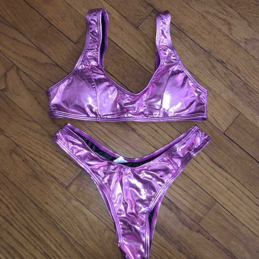 ✨✨PINK METALLIC BIKINI✨✨ - Picture 3 of 8